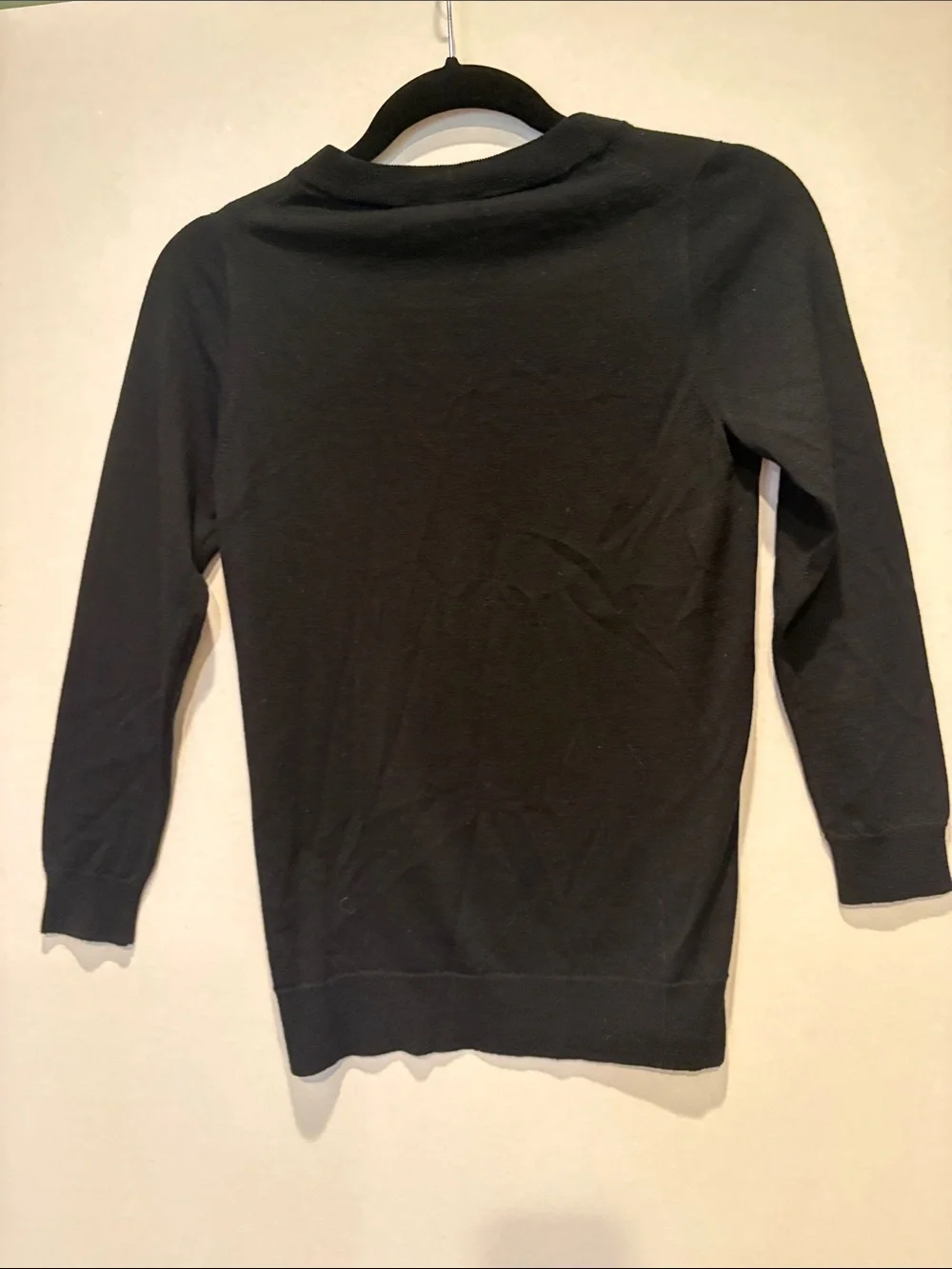 J. Crew - Women's Tippi Crewneck sweater, merino wool pullover. Black, Small